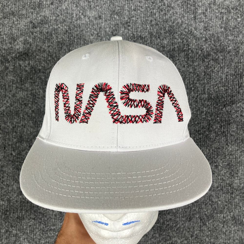 Fahrenheit Hat NASA White Embroidered Logo Adjustable Snapback Cap One‎ Size